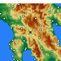Nearby Forecast Locations - Megalópolis - Mapa