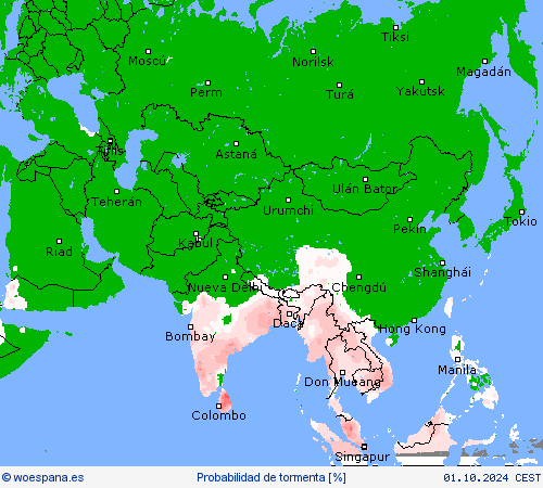 Probabilidad de tormenta Mapas de pronósticos